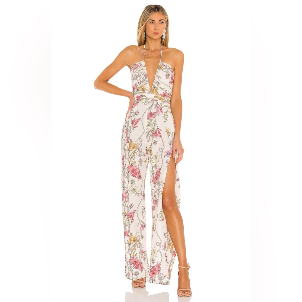 Katie May Floral V-Neck Jumpsuit